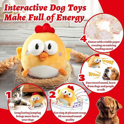 Interactive Dog Toys, Squeaky Moving Ball Toy - Image 4