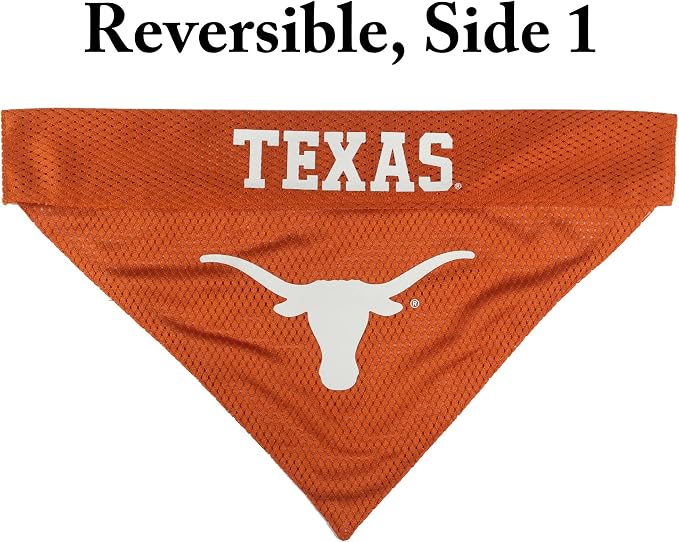 Pets First Collegiate Pet Accessories, Reversible Bandana, Texas Longhorns - Image 3