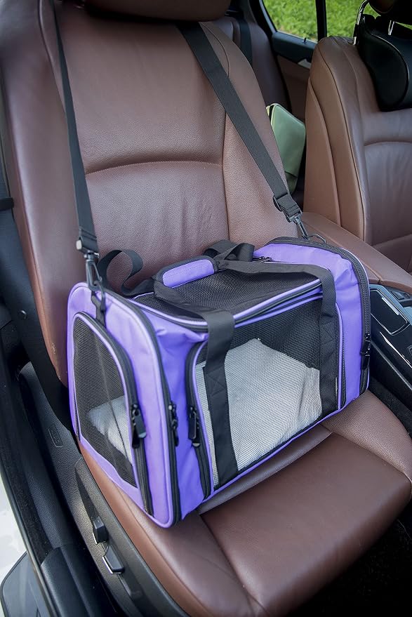 Soft Sided Carrier for Small Medium Cats Dogs, TSA Airline Approved Collapsible - Image 7