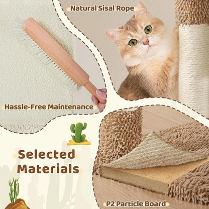 Yaheetech Cactus Cat Tree, 42in Cat Tower - Image 9