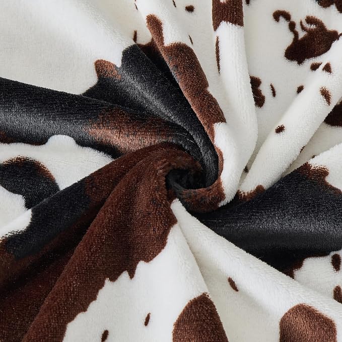 Bnuitland Cow Printed Fleece Flannel Throw Blanket, 300 GSM Double Sided Fuzzy - Image 6