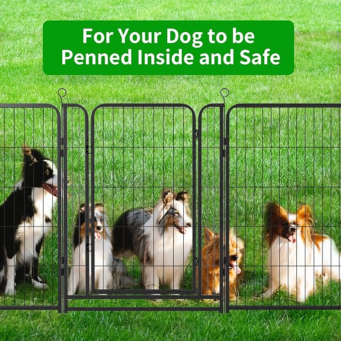 Dog Playpen Outdoor Extra Wide 12 Piece Panels Heavy Duty Anti-Rust - Image 9