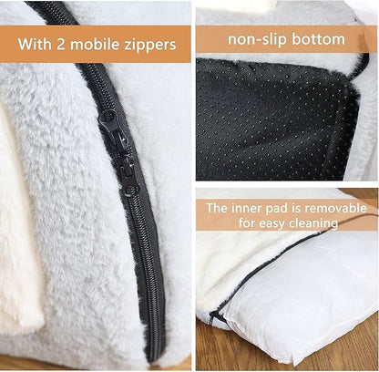 Cat Bed for Indoor Cats，Foldable cat cave，Anti-Slip & Water-Resistant - Image 7
