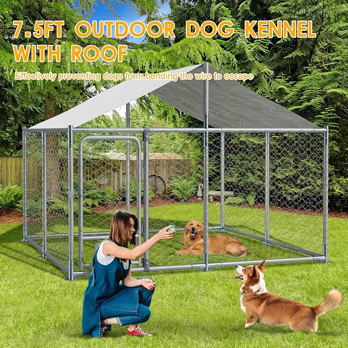 7.5×7.5×5.3 FT Outdoor Dog Kennel - Image 8