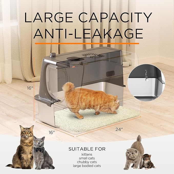 Anywish Stainless Steel Cat Litter Box - Image 6