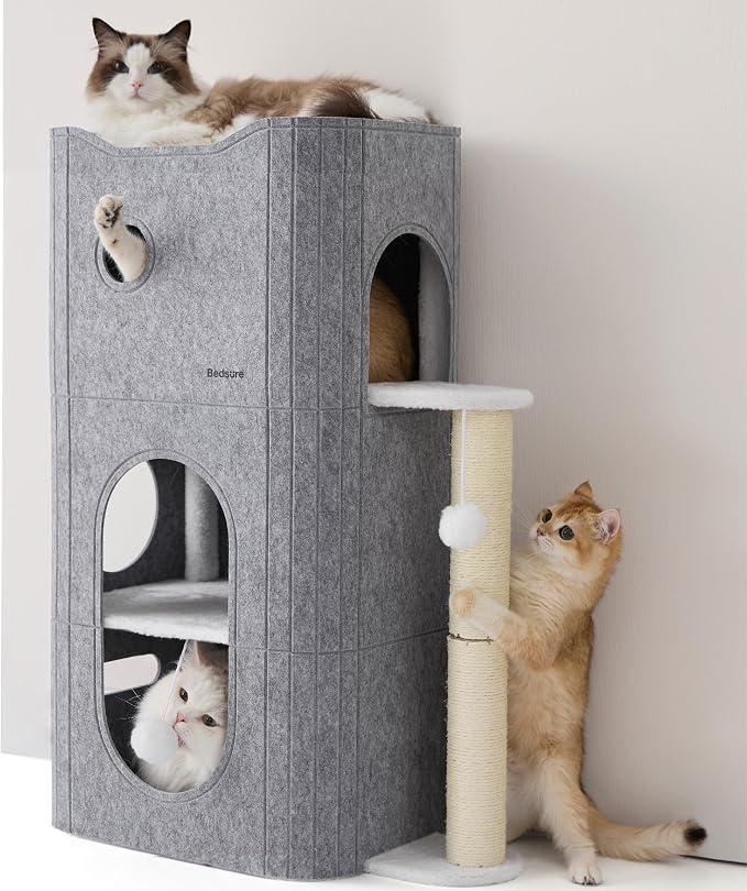 Bedsure 3-Level Indoor Cat Bed- Cat Condos Small Cat Tree - Image 7