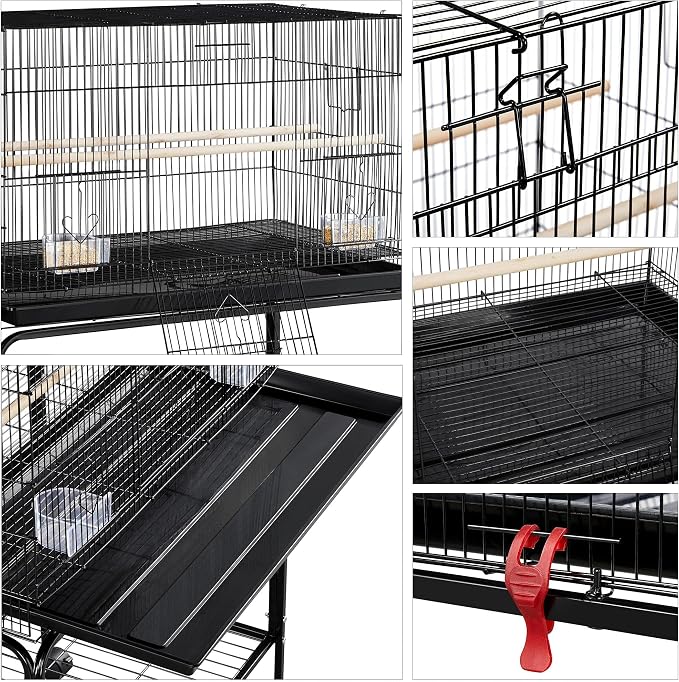 Yaheetech 47-inch Rolling Breeding Flight Bird Cages - Image 5