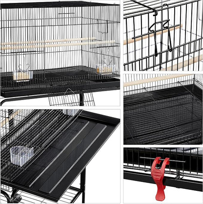 Yaheetech 47-inch Rolling Breeding Flight Bird Cages - Image 5