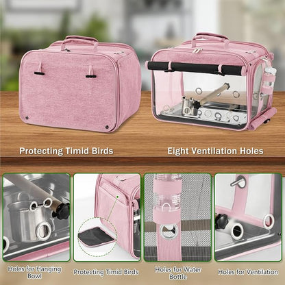 Suertree Bird Carrier Airline Approved, Bird Travel Cage - Image 5