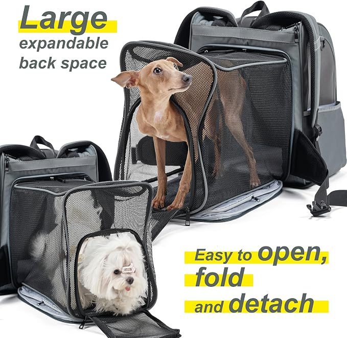 Expandable Pet Carrier, Airline-Approved Foldable and Detachable Backpack - Image 3