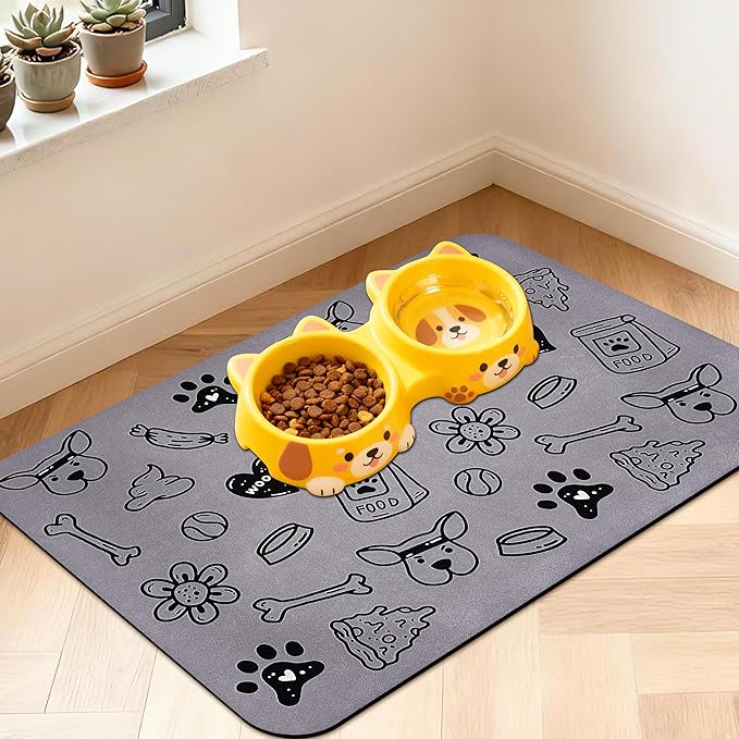 Pet Feeding Mat for Floors Waterproof Dog Mat for Food and Water Absorbent by Unknown