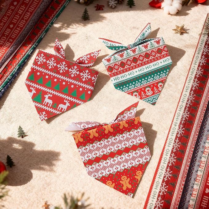 Weewooday 50 Pcs Christmas Bandanas - Image 5