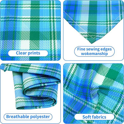 30 Pcs Plaid Dog Bandanas for Small Dogs Medium Stitch Dog Bandana Bulk - Image 3