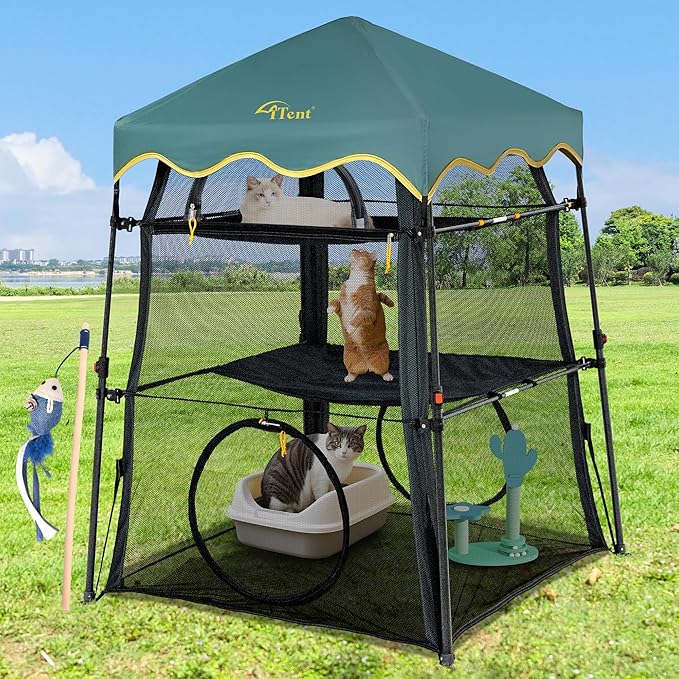 Instant 3-Tier Cat Catio Tent - Image 9