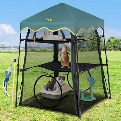Instant 3-Tier Cat Catio Tent - Image 9