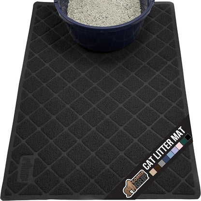 GORILLA GRIP Cat Litter Box Mat, Water Resistant, US Designed Kitty Litter by GorillaGrip