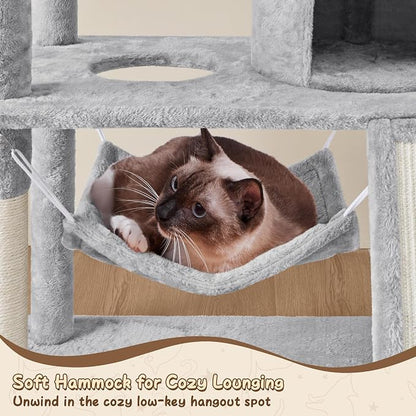 Yaheetech 63.5in Multi-Level Cat Tree Tower Condo - Image 8