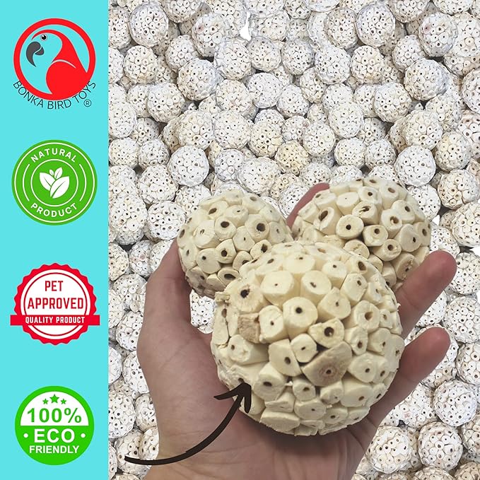 Bonka Bird Toys 2363 Pk2 Large Sola Atta Ball Bird Toys - Image 7