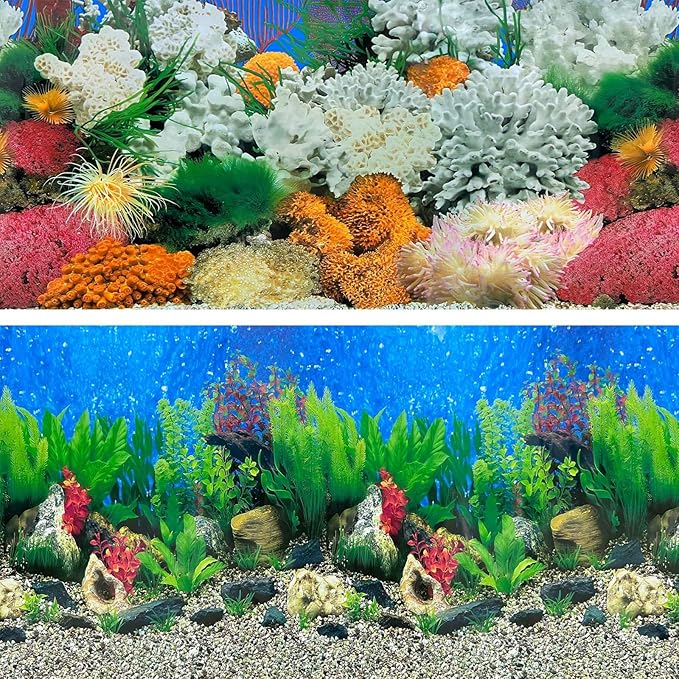 Aquatic Plant Aquarium Background Sticker Coral HD Fish Backgrounds by XCNO