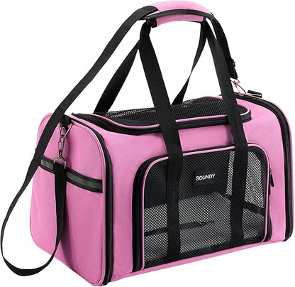 Soundy Large Cat Carrier Dog Carrier Under 25 Lbs, Collapsible Ventilated by Soundy