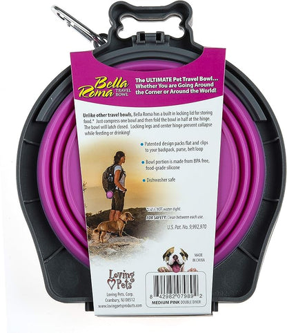 Loving Pets - Bella Roma Double Diner Portable Travel Dog Bowls Collapsible - Image 8