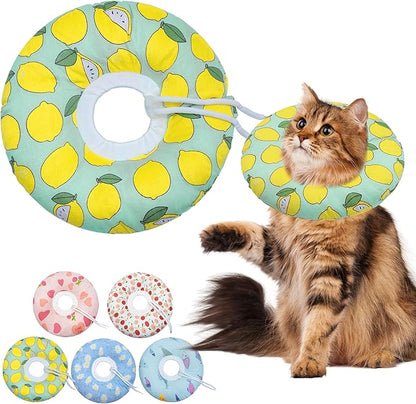 Cat Cone Collar Soft, Adjustable Cat Recovery Collars to Prevent Licking by Seyezo