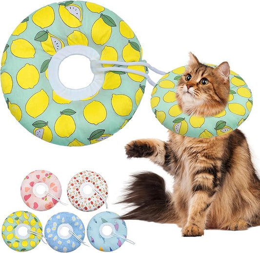 Cat Cone Collar Soft, Adjustable Cat Recovery Collars to Prevent Licking by Seyezo