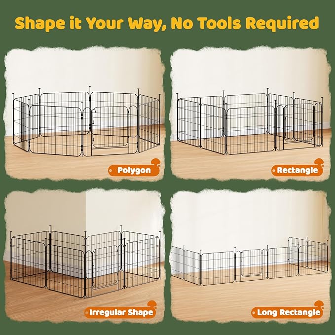 Yaheetech Expandable Dog Playpen, 8 Panel 20 inch Puppy Playpen - Image 9
