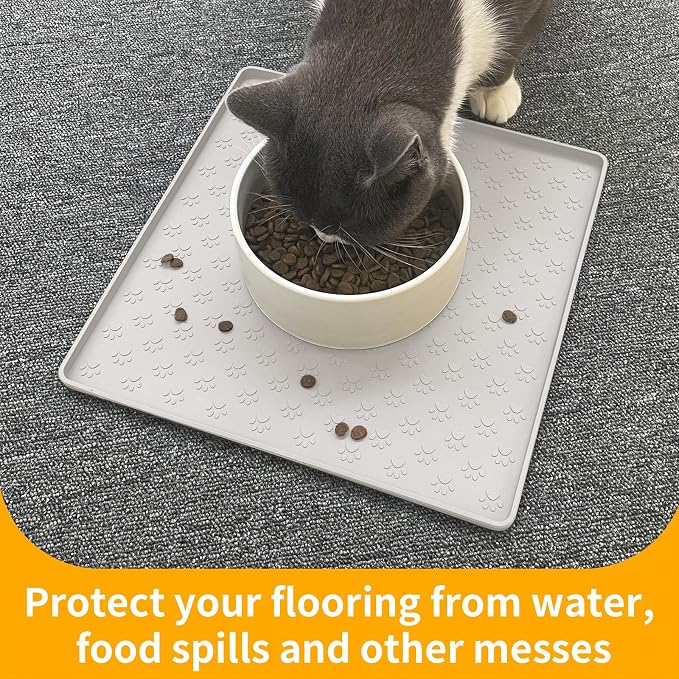 Ptlom Dog Food Mat Anti-Slip Bowl Mats - Image 7