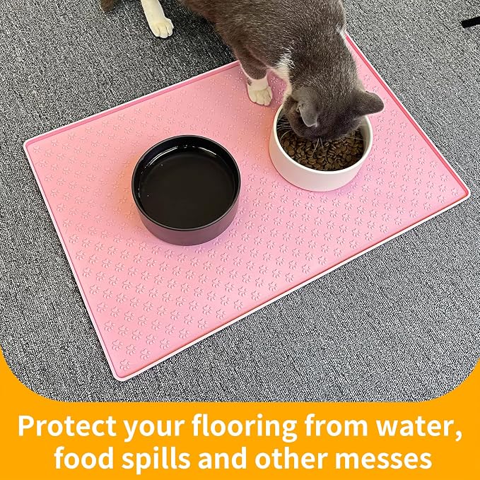 Ptlom Pet Placemat for Dog and Cat, Mat for Prevent Food and Water Overflow - Image 5