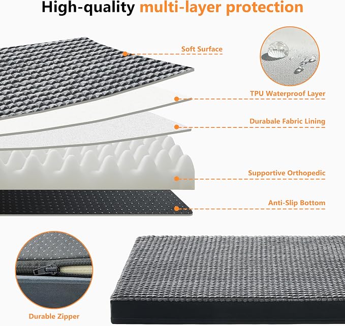 KISYYO Orthopedic L Dog Beds for Large Dogs - Image 6