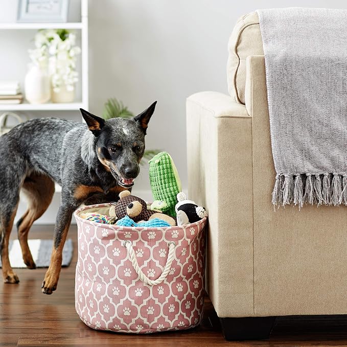 Bone Dry 6192 Pet Storage Collection Lattice Paw Print, Medium Round - Image 5