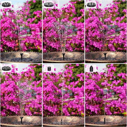 AISITIN Solar Fountain with 3.5 W Solar Panel, 1500 mAh Battery - Image 5