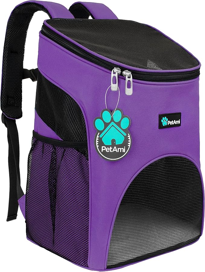 PetAmi Small Dogs and Cat Backpack Carrier, Airline Approved Pet Backpack by PetAmi