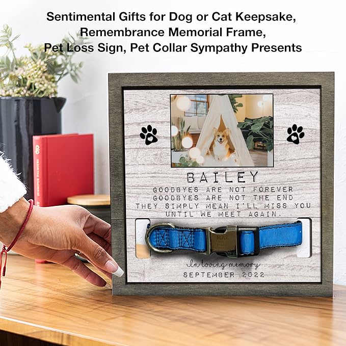 Customized Dog Picture Frames Pet Memorial Gifts Loss Dog Cat Grieving Picture - Image 7