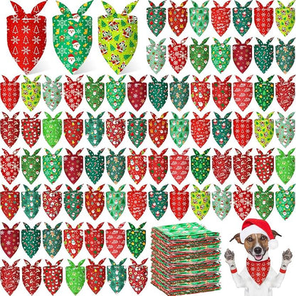 200 Pcs Dog Bandanas Bulk, Reusable Pet Scarves by Jeere