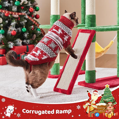Yaheetech 63in Christmas Cat Tree - Image 5