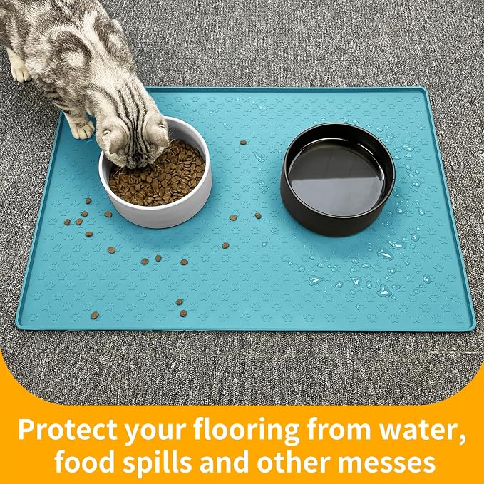 Ptlom Dog Food Mat Anti-Slip Pet Bowl Mats - Image 5