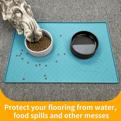 Ptlom Dog Food Mat Anti-Slip Pet Bowl Mats - Image 6