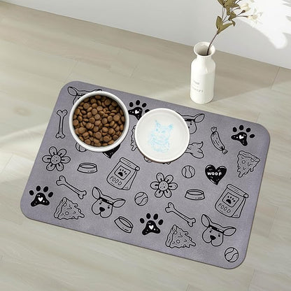 Pet Feeding Mat for Floors Waterproof Dog Mat for Food and Water Absorbent - Image 9