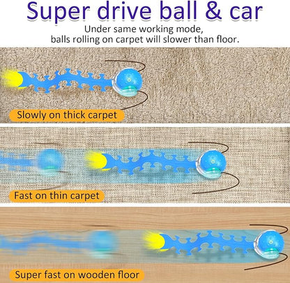 Interactive Cat Toys Ball for Indoor Cats Fast Rolling on Carpet, Chirping & - Image 2