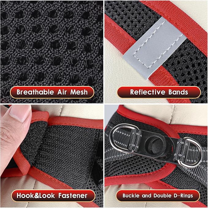 YIMEIS Dog Harness and Leash Set, No Pull Soft Mesh Pet Harness, Reflective - Image 3