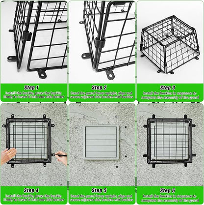 Dryer Vent Cover Guard Outside, Dryer Exhaust Vent Cover Bird Guard Protector - Image 5