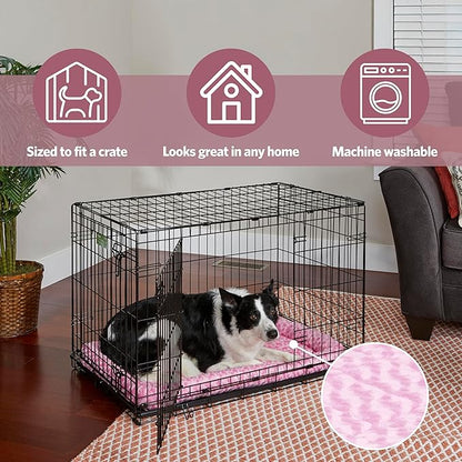 MidWest Homes for Pets QuietTime Fashion Dog Bed – Pink Faux Fur Bolster - Image 5
