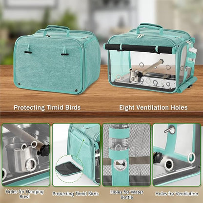 Suertree Bird Carrier Airline Approved, Bird Travel Cage - Image 4