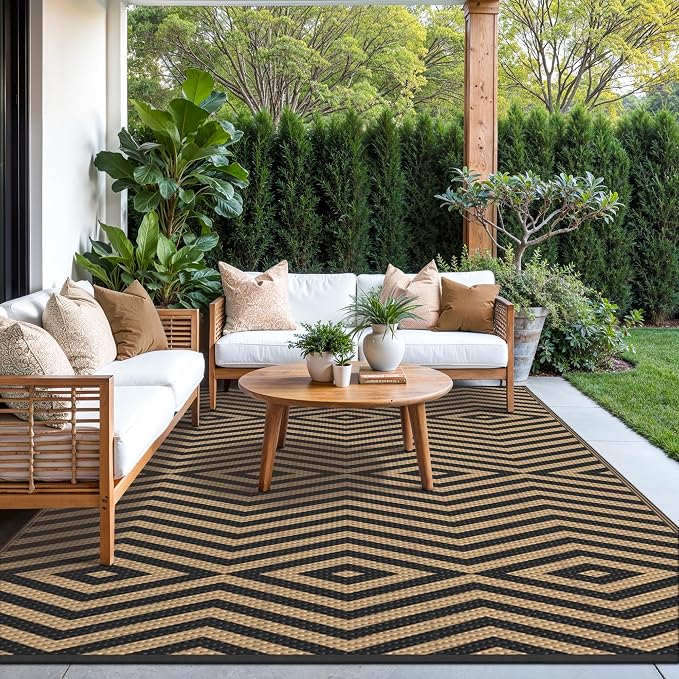 GENIMO Outdoor Rug for Patio Clearance, Lightweight Waterproof Modern RV - Image 3