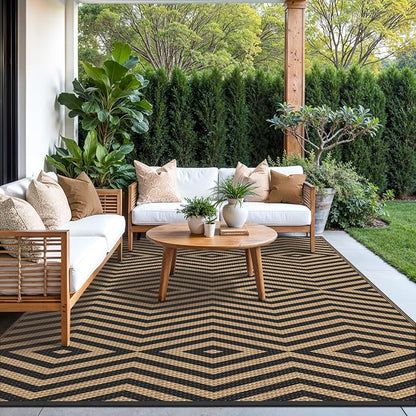GENIMO Outdoor Rug for Patio Clearance, Lightweight Waterproof Modern RV - Image 3