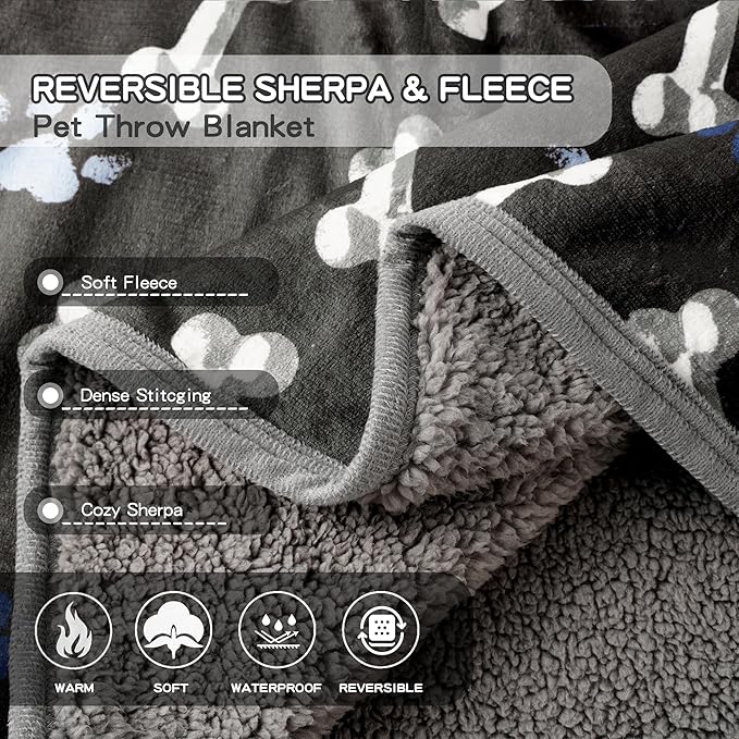 Waterproof Dog Blankets Pet Blanket, Soft Fluffy Sofa Car Bed Protector - Image 4