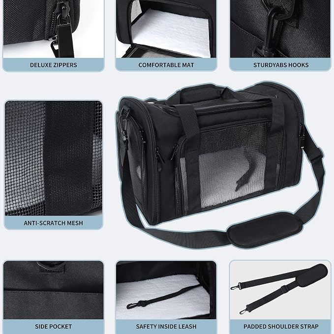 Mile High Life | Outdoor Travel Pet Carrier | Kitty Puppy Cat Carriers | - Image 3