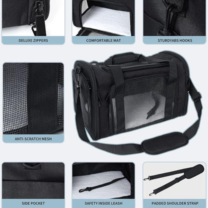 Mile High Life | Outdoor Travel Pet Carrier | Kitty Puppy Cat Carriers | - Image 3